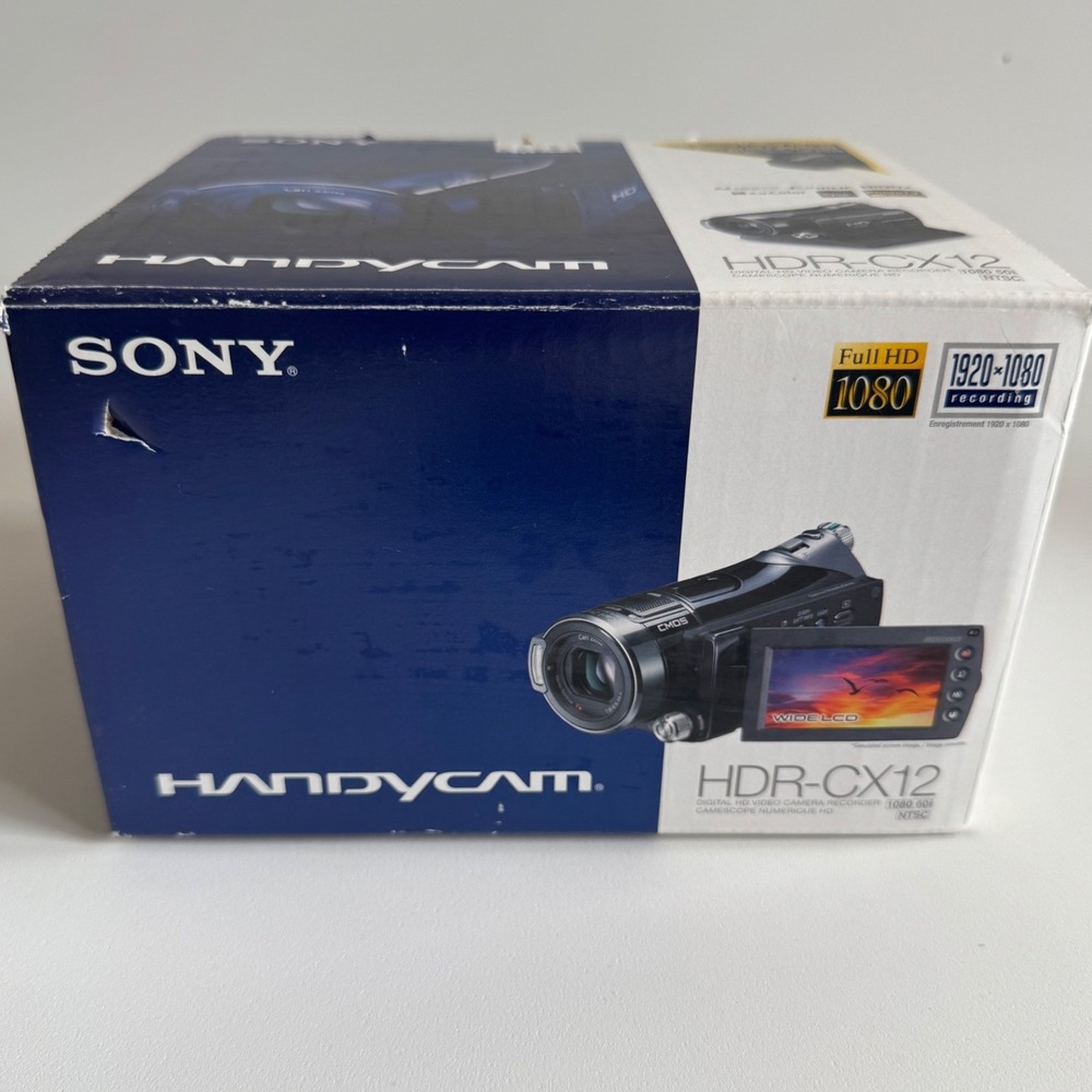Sony Handycam HDR-CX12 Digital HD Video Camera Recorder Black 1080i Carl Zeiss